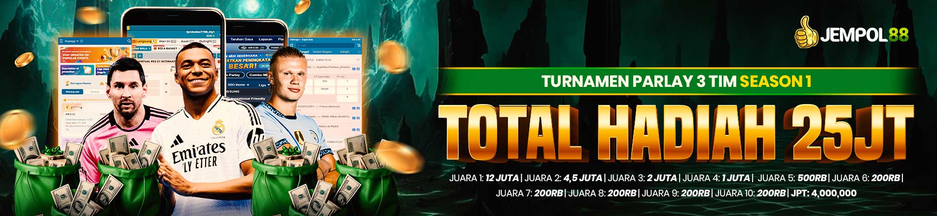 JEMPOL TURNAMEN PARLAY 3 TIM SEASON 1